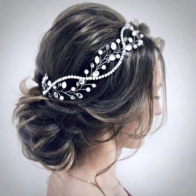 Wedding Hair Accessories - Crystal Bridal Headband / Hair Vine