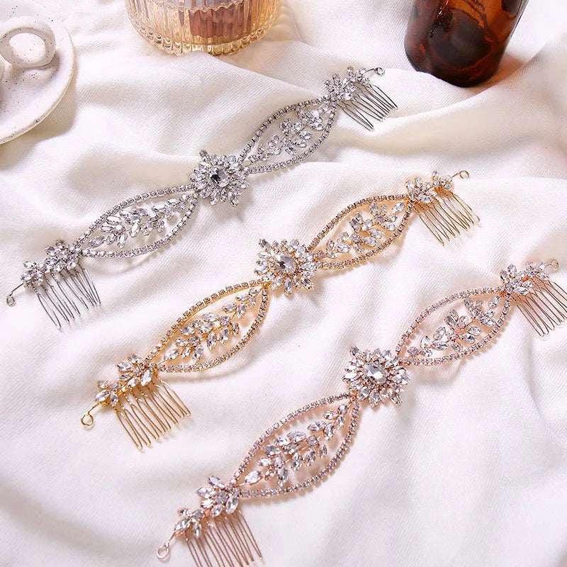 Wedding Hair Accessories - Crystal Bridal Headband / Hair Vine - Available in Silver, Rose Gold and Yellow Gold