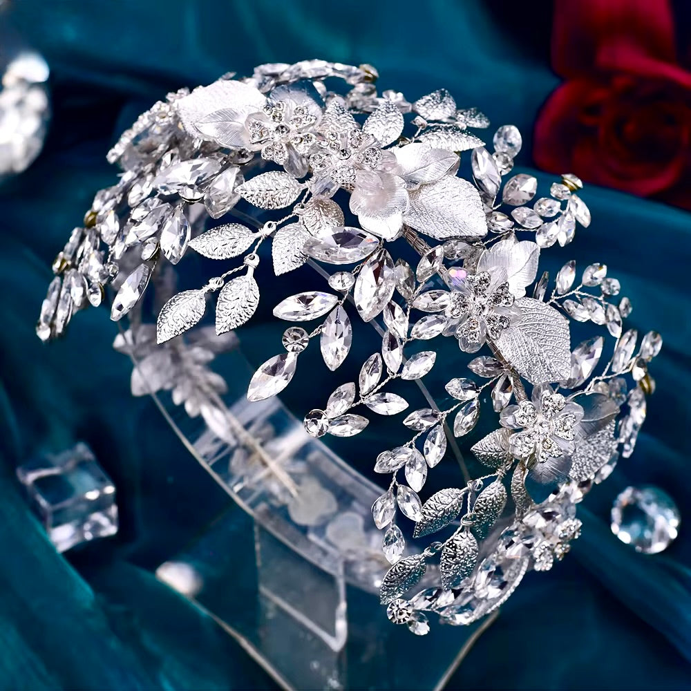 Wedding Hair Accessories - Crystal Bridal Headband - Available in Gold and Silver