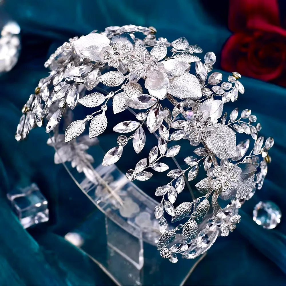Wedding Hair Accessories - Crystal Bridal Headband - Available in Gold and Silver
