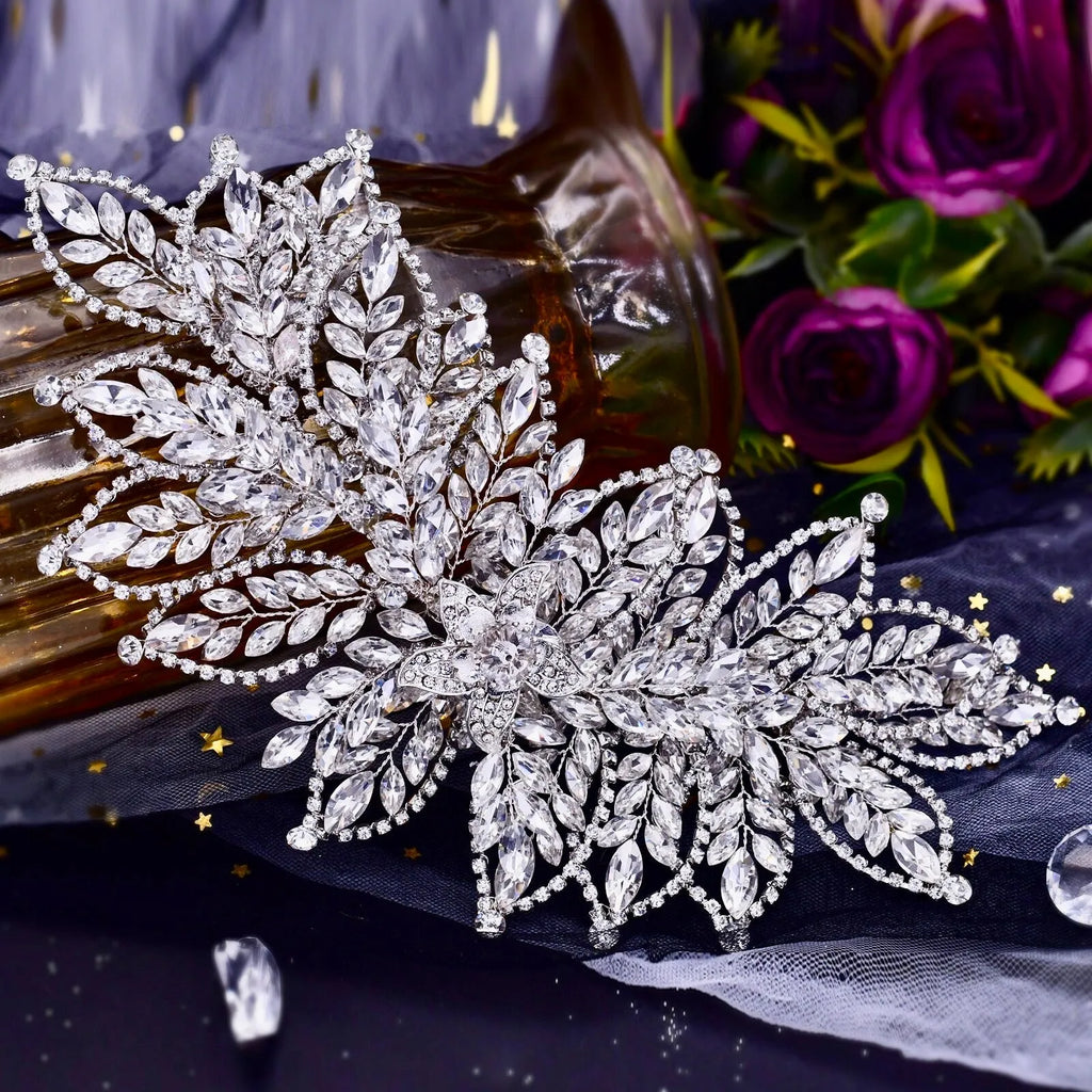 Wedding Hair Accessories - Silver Crystal Bridal Headdress