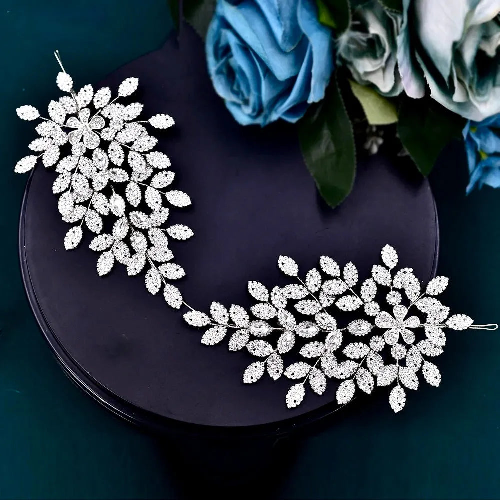 Wedding Hair Accessories - Silver Crystal Bridal Headdress