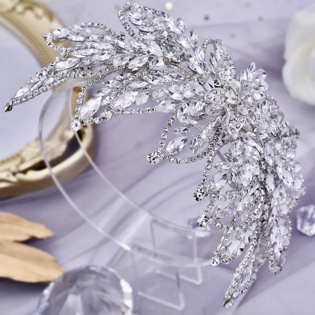 Wedding Hair Accessories - Silver Crystal Bridal Headdress
