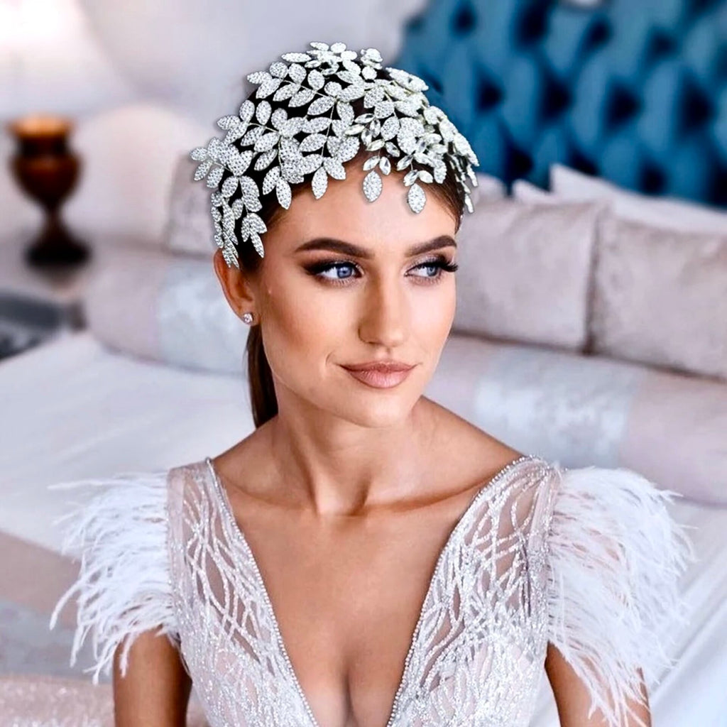 Wedding Hair Accessories - Silver Crystal Bridal Headdress