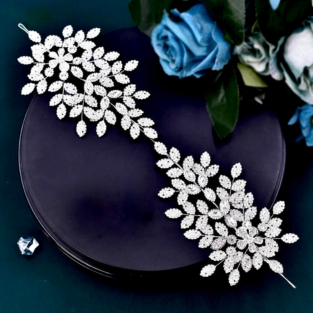 Wedding Hair Accessories - Silver Crystal Bridal Headdress