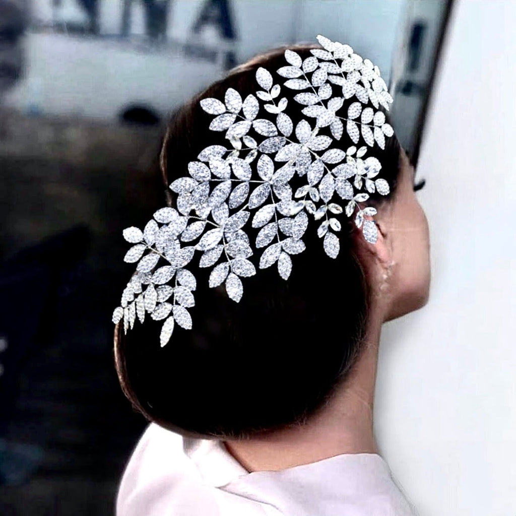 Wedding Hair Accessories - Silver Crystal Bridal Headdress