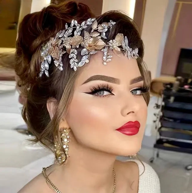 Wedding Hair Accessories - Crystal Bridal Headband - Available in Gold and Silver