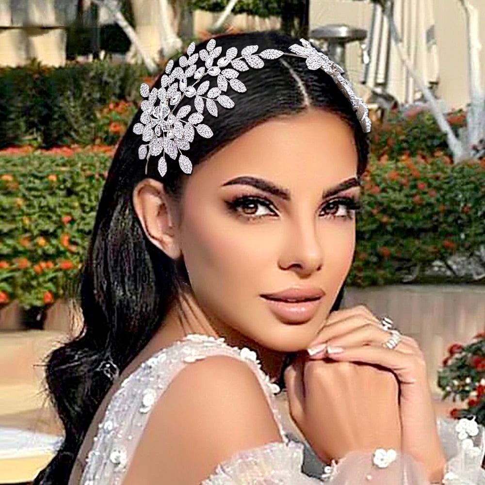 Wedding Hair Accessories - Silver Crystal Bridal Headdress
