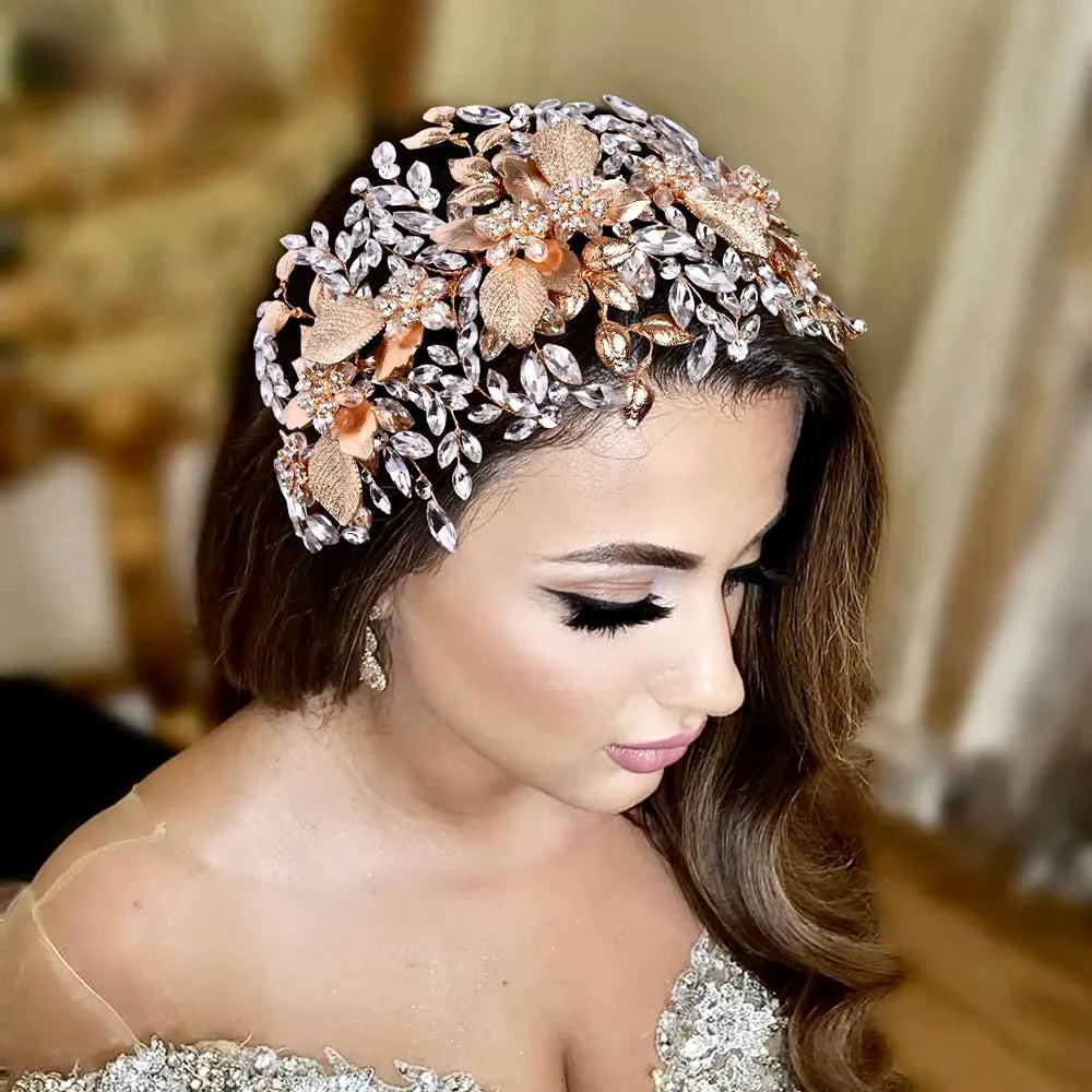 Wedding Hair Accessories - Crystal Bridal Headband - Available in Gold and Silver