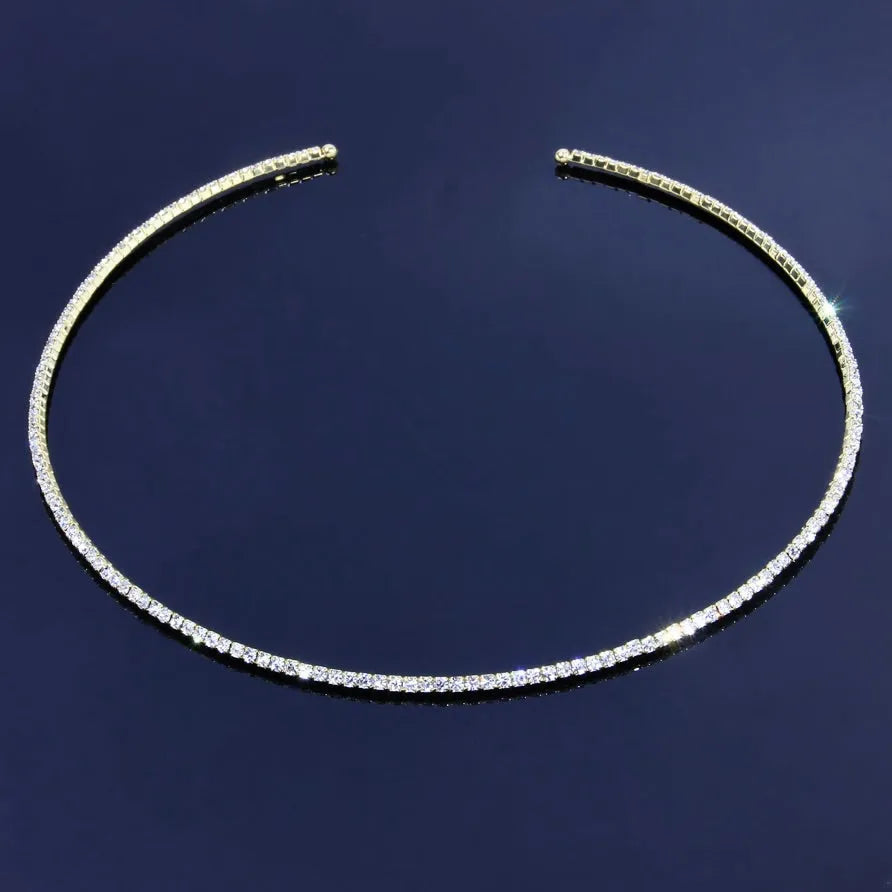 Wedding Jewelry - Crystal Bridal Necklace Set - Available in Silver and Gold