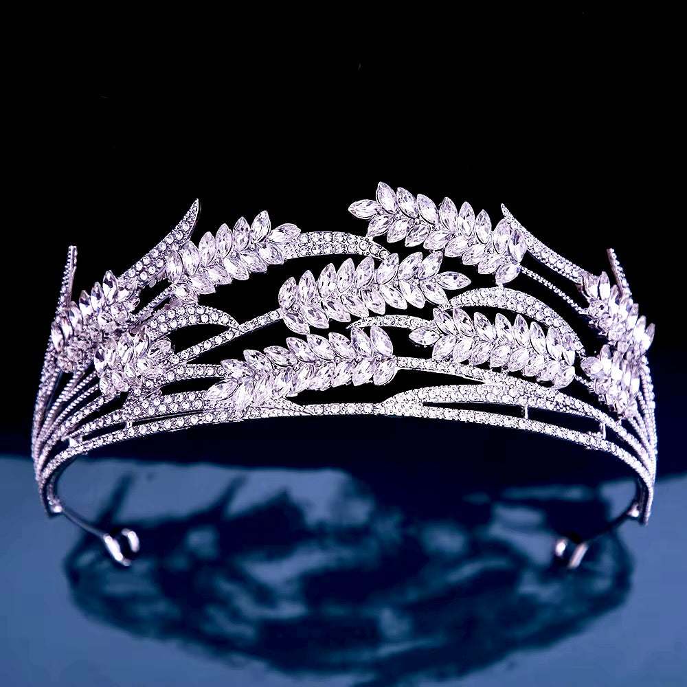 Wedding Hair Accessories - Crystal Bridal Tiara - Available in Silver and Gold