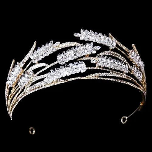 Wedding Hair Accessories - Crystal Bridal Tiara - Available in Silver and Gold