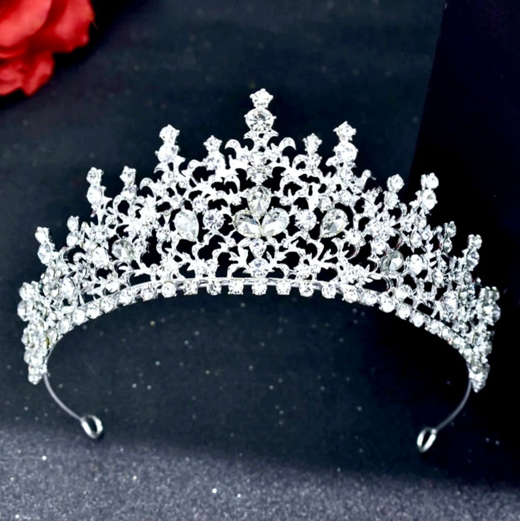 Wedding Hair Accessories - Crystal Bridal Tiara - Available in Silver and Gold