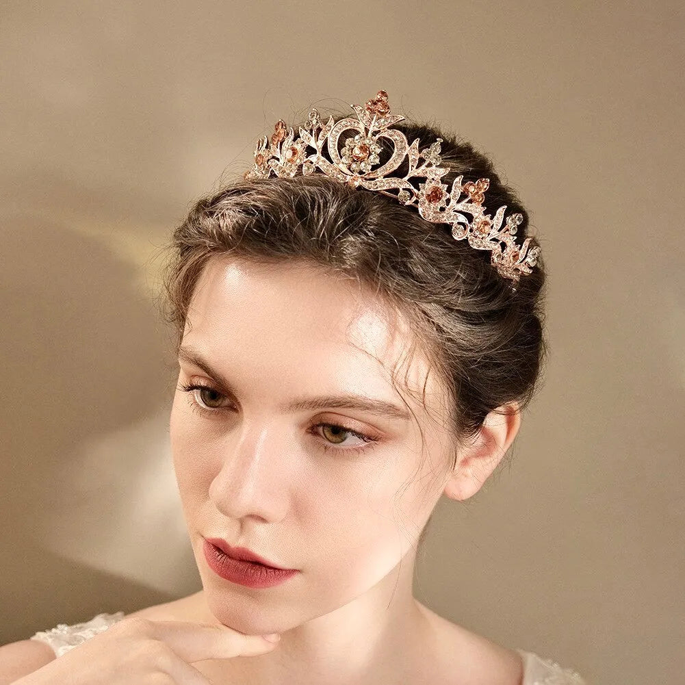 Wedding Hair Accessories - Rhinestone Bridal Tiara - Available in Silver, Yellow Gold and Rose Gold