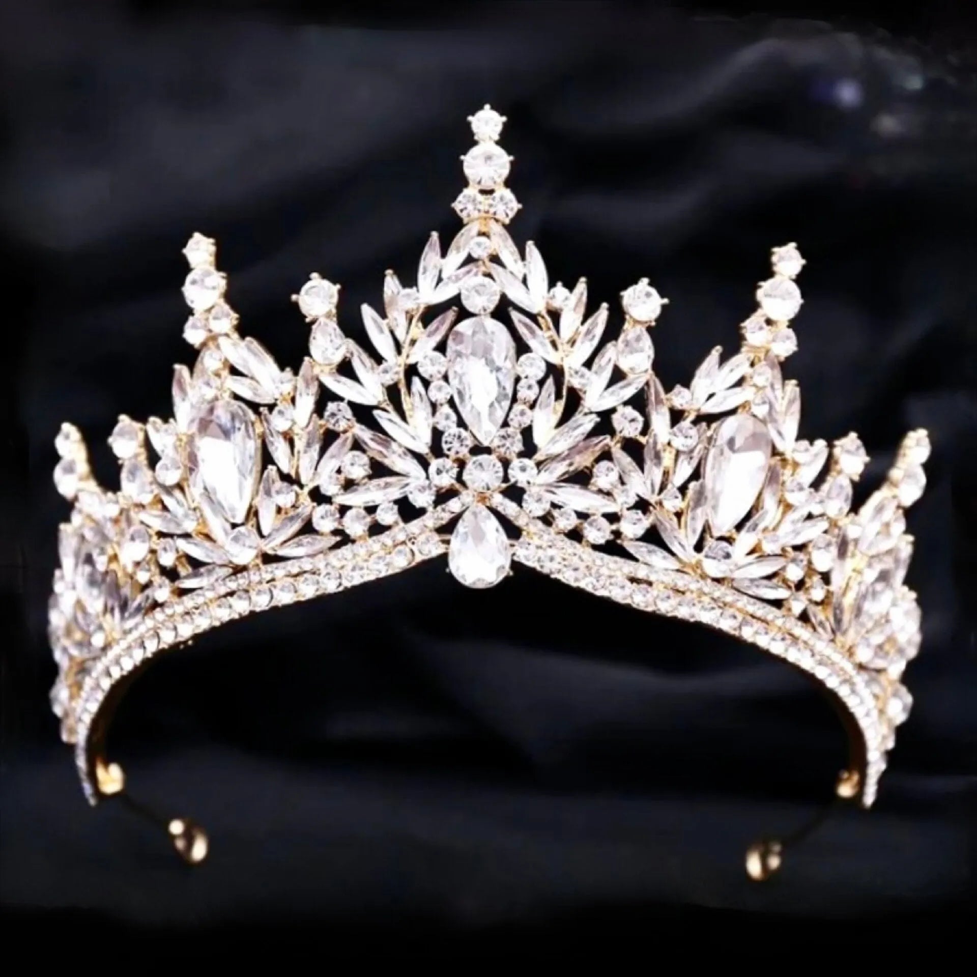 Manohla Crystal Wedding Tiara – Multi-color Bridal Crown 