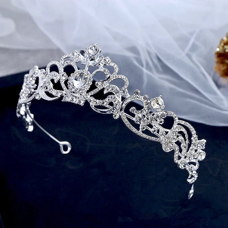 Wedding Hair Accessories - Rhinestone Bridal Tiara - Available in Silver, Yellow Gold and Rose Gold