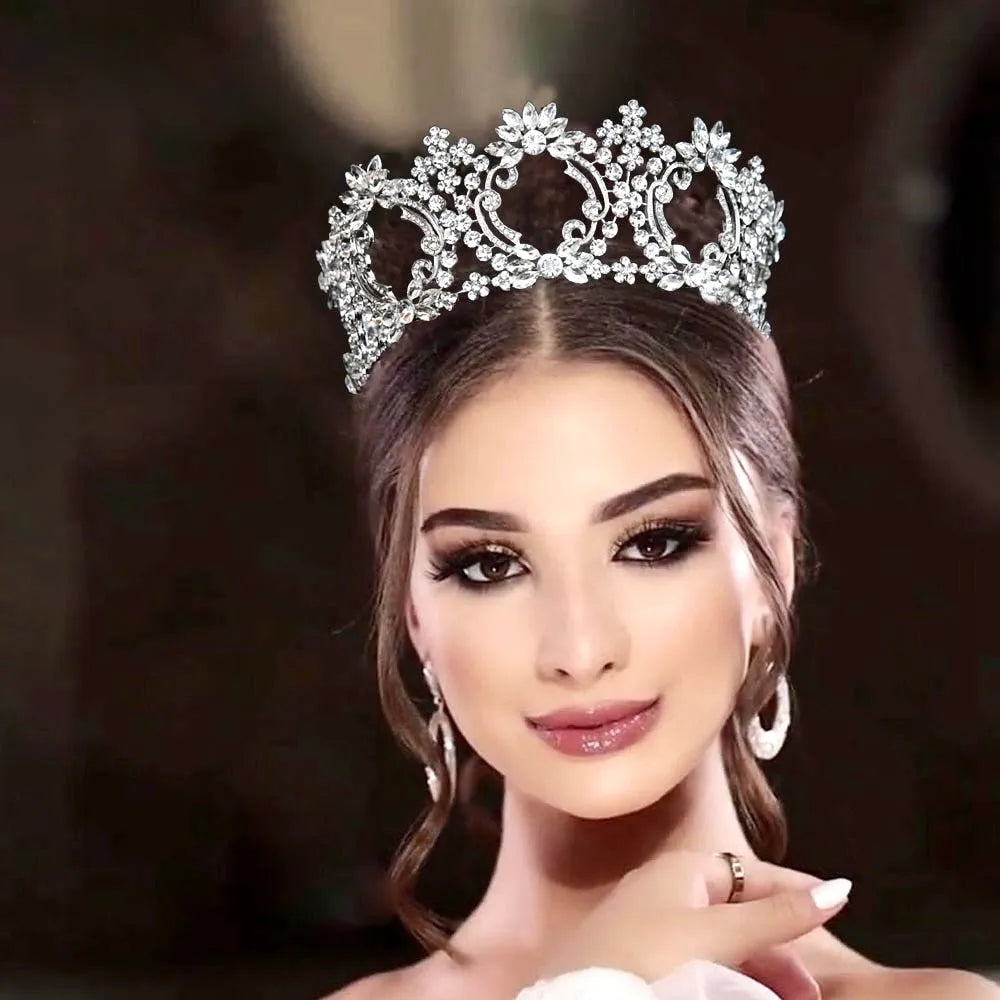 Wedding Hair Accessories -  Pearl and Crystal Bridal Tiara - Available in Yellow Gold and Silver