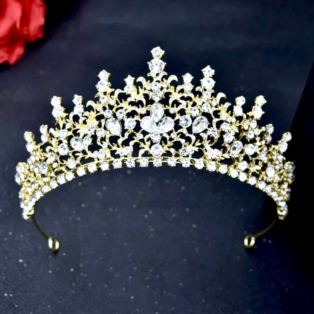 Wedding Hair Accessories - Crystal Bridal Tiara - Available in Silver and Gold