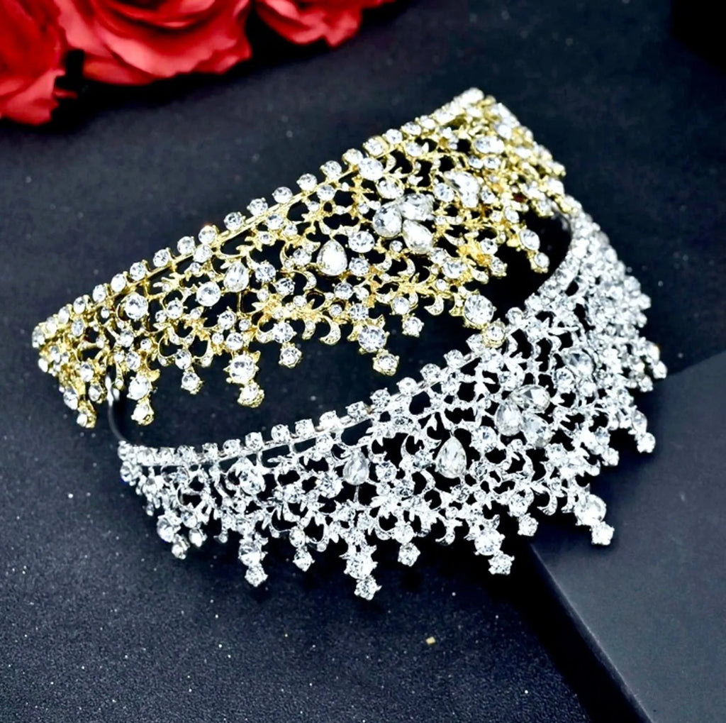 Wedding Hair Accessories - Crystal Bridal Tiara - Available in Silver and Gold