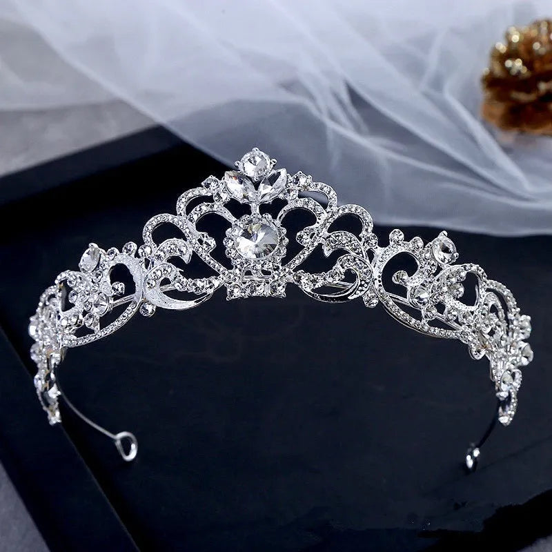 Wedding Hair Accessories - Rhinestone Bridal Tiara - Available in Silver, Yellow Gold and Rose Gold