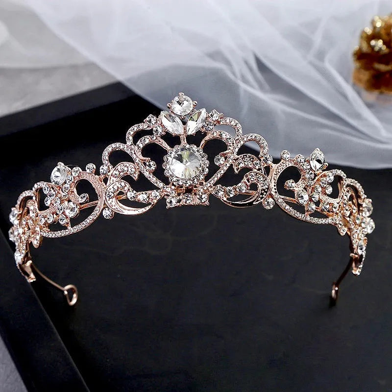 Wedding Hair Accessories - Rhinestone Bridal Tiara - Available in Silver, Yellow Gold and Rose Gold