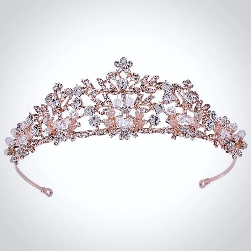 Wedding Hair Accessories - Crystal Bridal Tiara - Available in Silver and Rose Gold
