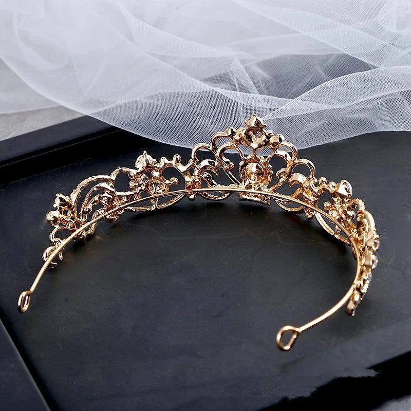 Wedding Hair Accessories - Rhinestone Bridal Tiara - Available in Silver, Yellow Gold and Rose Gold