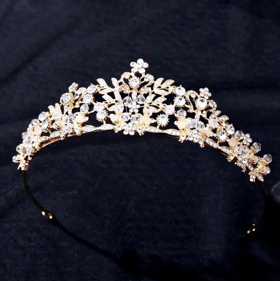 Wedding Hair Accessories - Crystal Bridal Tiara - Available in Silver, Rose Gold and Yellow Gold