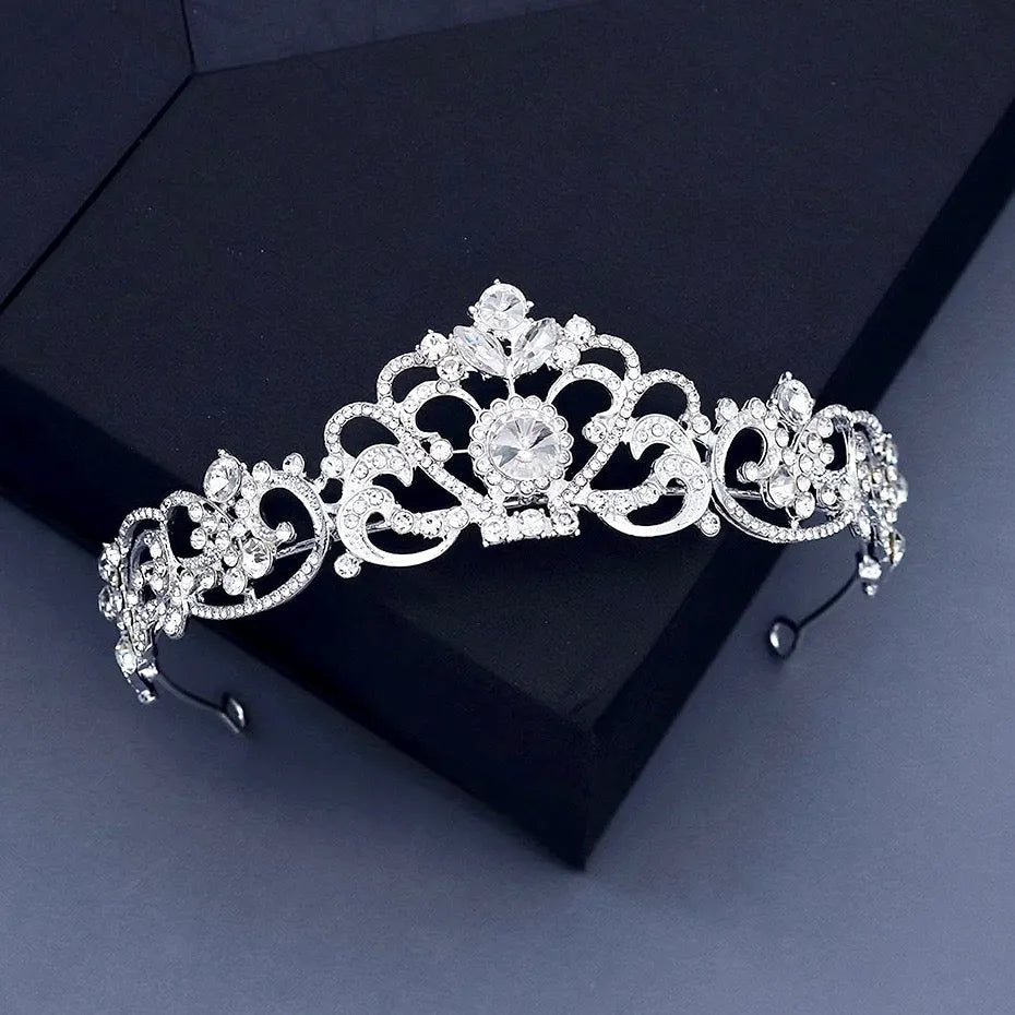 Wedding Hair Accessories - Rhinestone Bridal Tiara - Available in Silver, Yellow Gold and Rose Gold