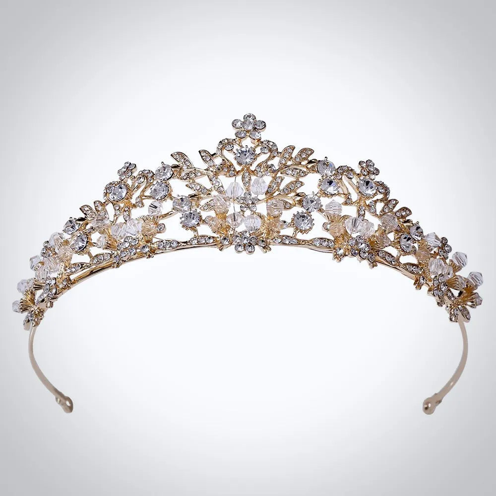 Wedding Hair Accessories - Crystal Bridal Tiara - Available in Silver and Rose Gold