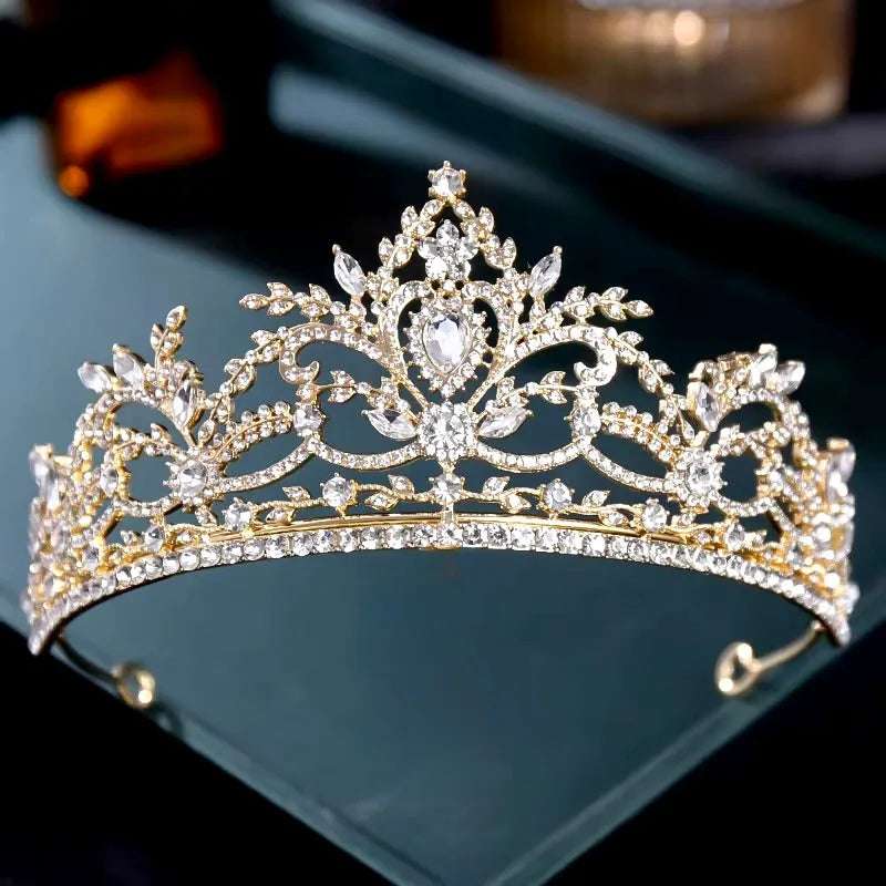 Wedding Hair Accessories - Crystal Wedding Tiara - Available in Gold and Silver