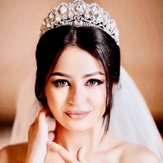 Wedding Hair Accessories - Rhinestone Bridal Tiara - Available in Silver and Rose Gold