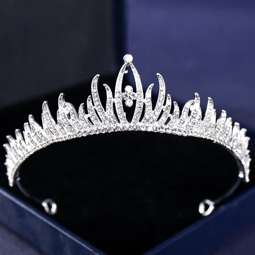 Wedding Tiaras - Crystal Bridal Crown Tiara - Silver & Gold  display picture 2