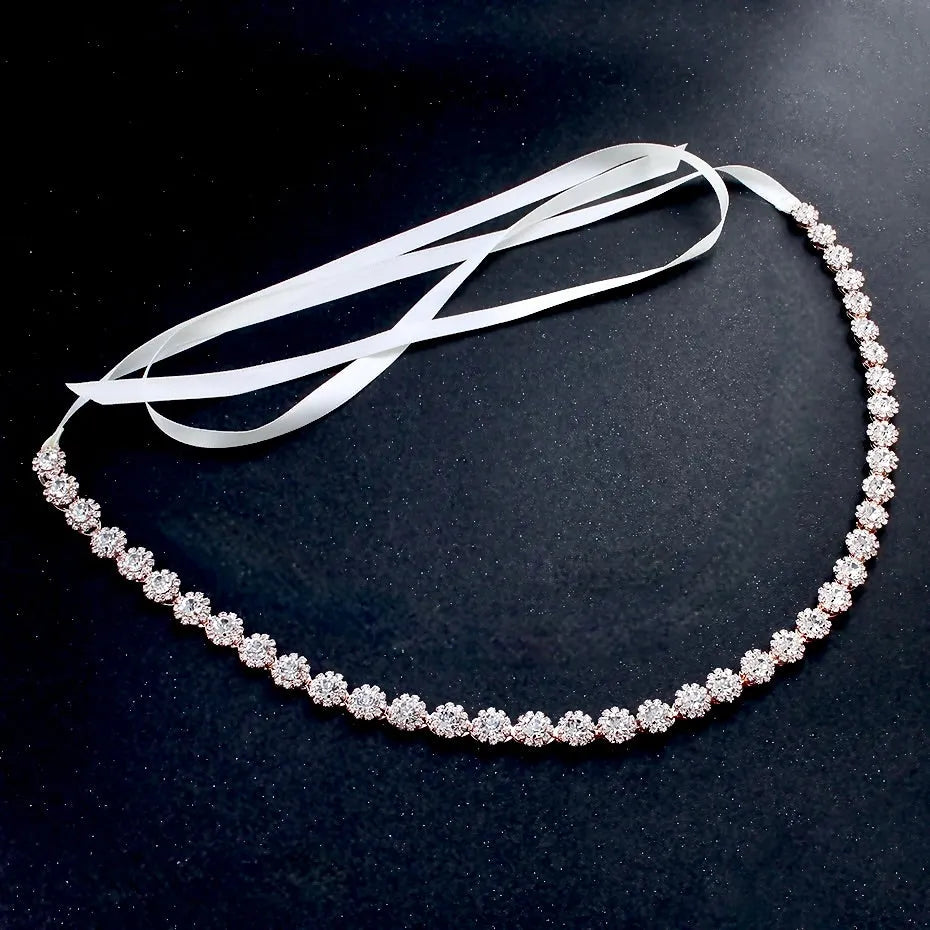 Wedding Accessories - Crystal Bridal Belt - Available in Silver and Rose Gold