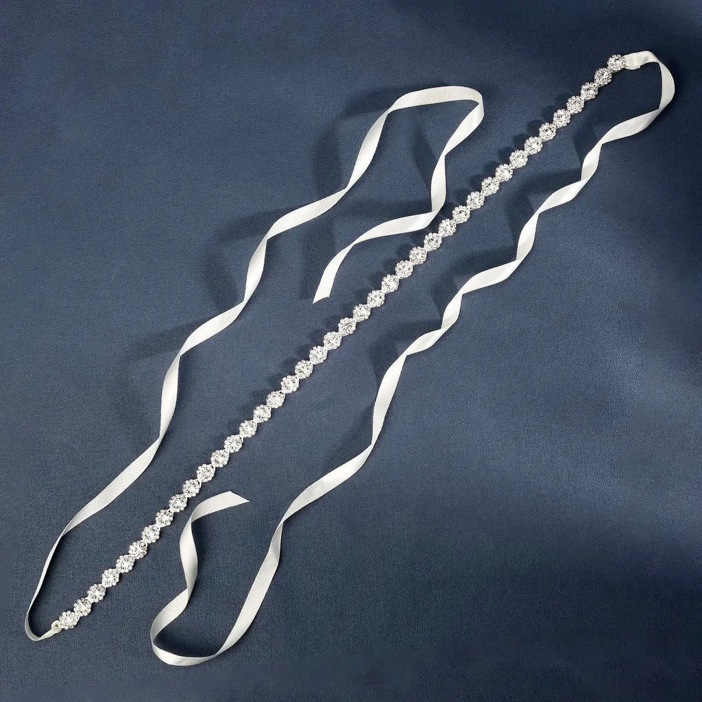 Wedding Accessories - Crystal Bridal Belt - Available in Silver and Rose Gold