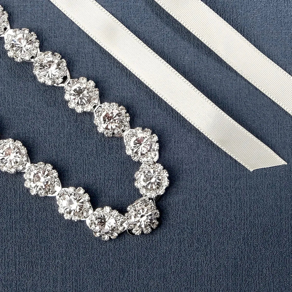 Wedding Accessories - Crystal Bridal Belt - Available in Silver and Rose Gold