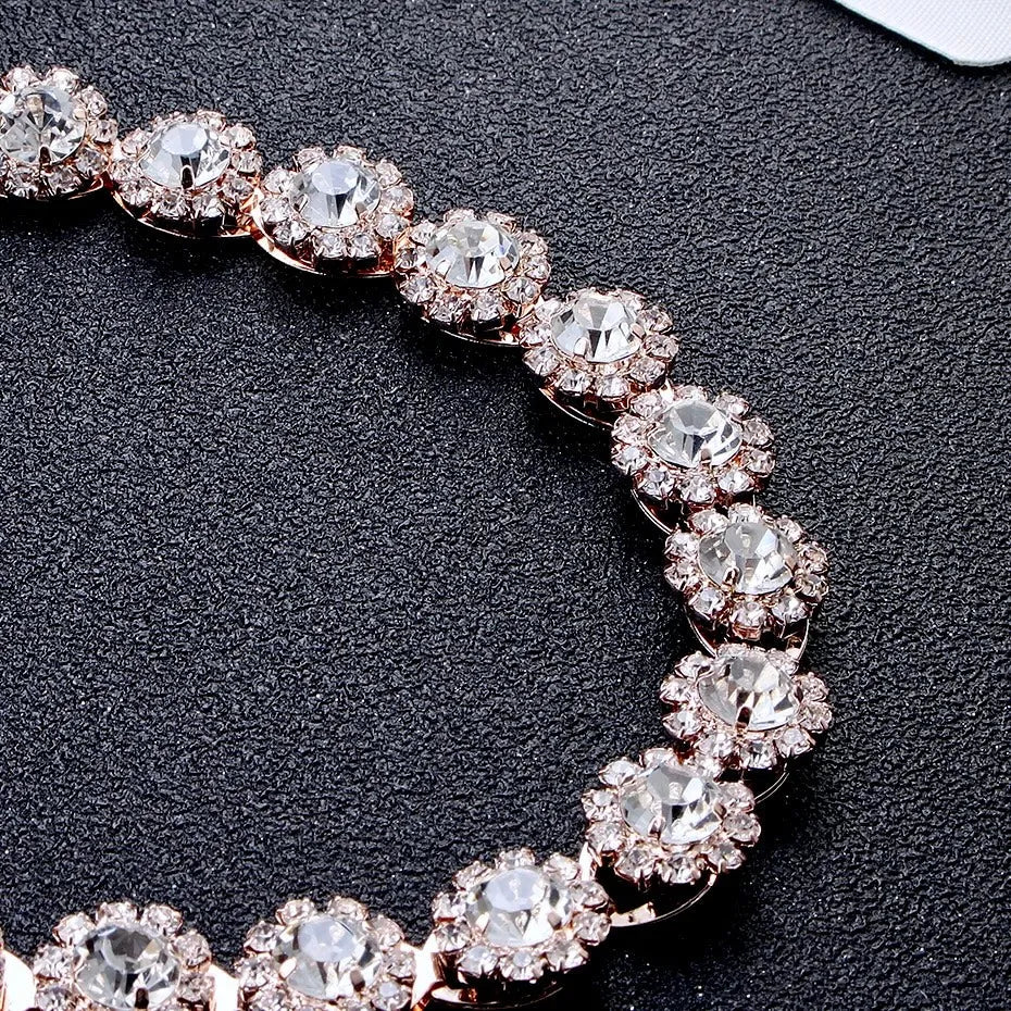 Wedding Accessories - Crystal Bridal Belt - Available in Silver and Rose Gold
