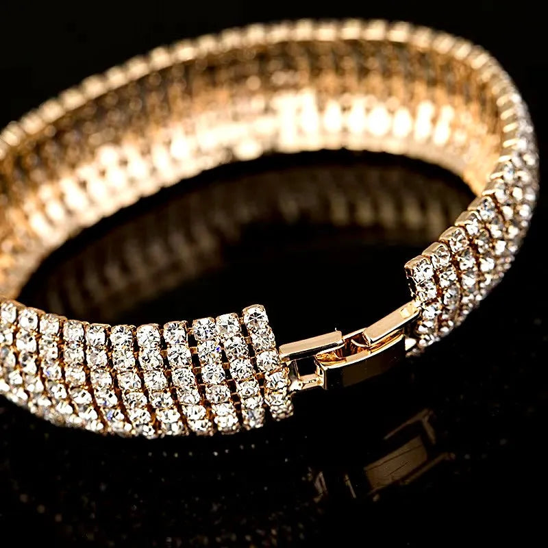 Bridal Jewelry - Crystal Bridal Bracelet - Available in Rhodium and Gold