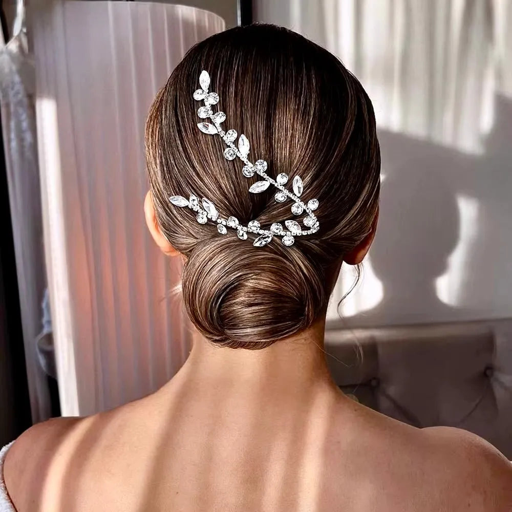 Wedding Hair Accessories - Rhinestone Crystal Bridal Hair Vine
