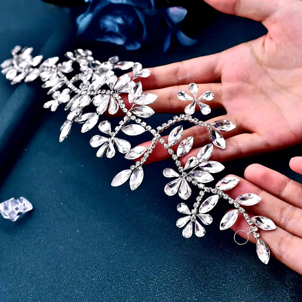 Wedding Hair Accessories - Silver Crystal Bridal Headband / Hair Vine