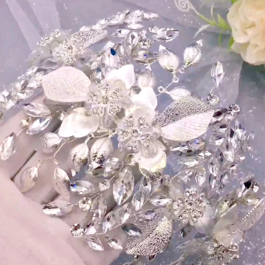 Wedding Hair Accessories - Crystal Bridal Headband - Available in Gold and Silver