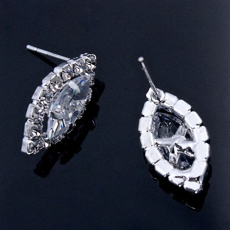 Bridal Jewelry - Crystal Bridal Necklace and Earrings Set