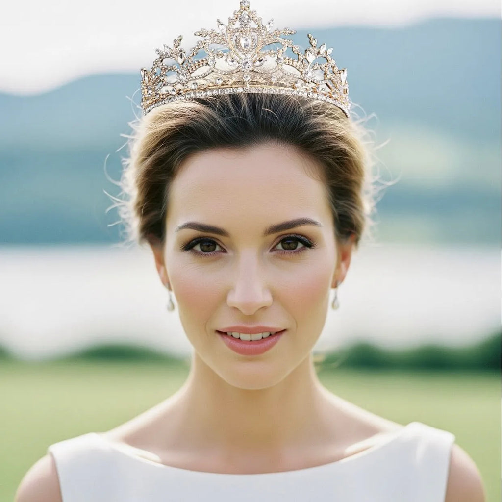 Wedding Hair Accessories - Crystal Wedding Tiara - Available in Gold and Silver