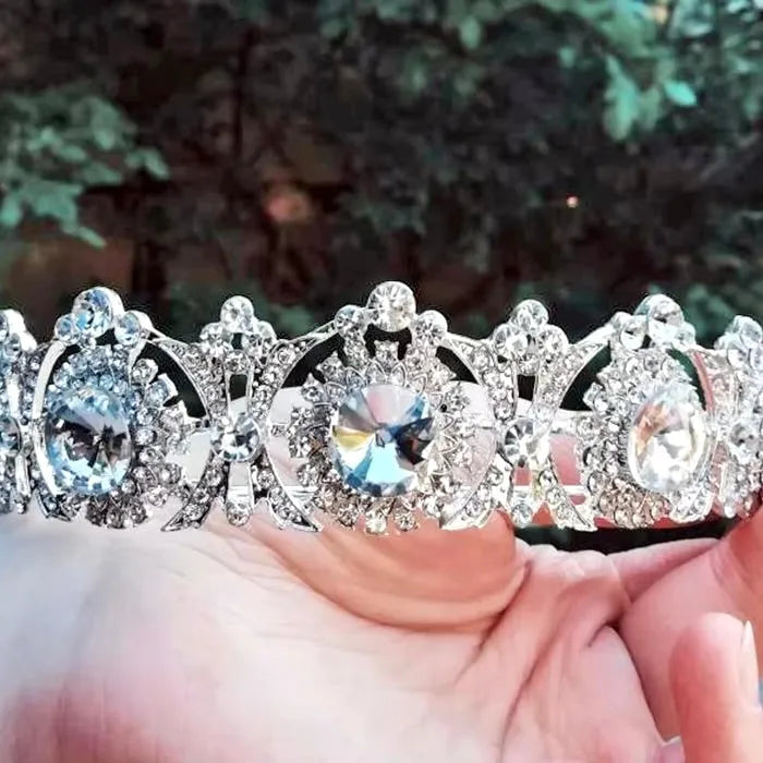 Wedding Hair Accessories - Rhinestone Bridal Tiara - Available in Rose Gold and Silver