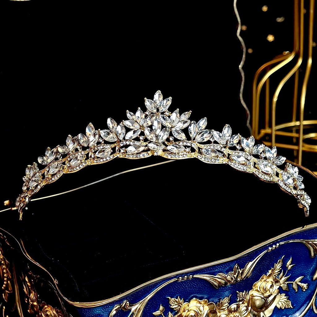 Wedding Hair Accessories - Wedding Rhinestone Tiara - Available in Silver, Yellow Gold and Rose Gold