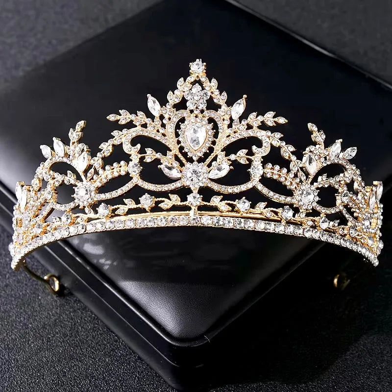 Wedding Hair Accessories - Crystal Wedding Tiara - Available in Gold and Silver