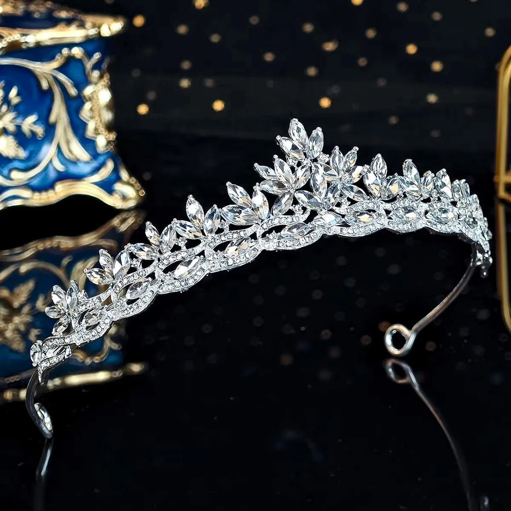 Wedding Hair Accessories - Wedding Rhinestone Tiara - Available in Silver, Yellow Gold and Rose Gold