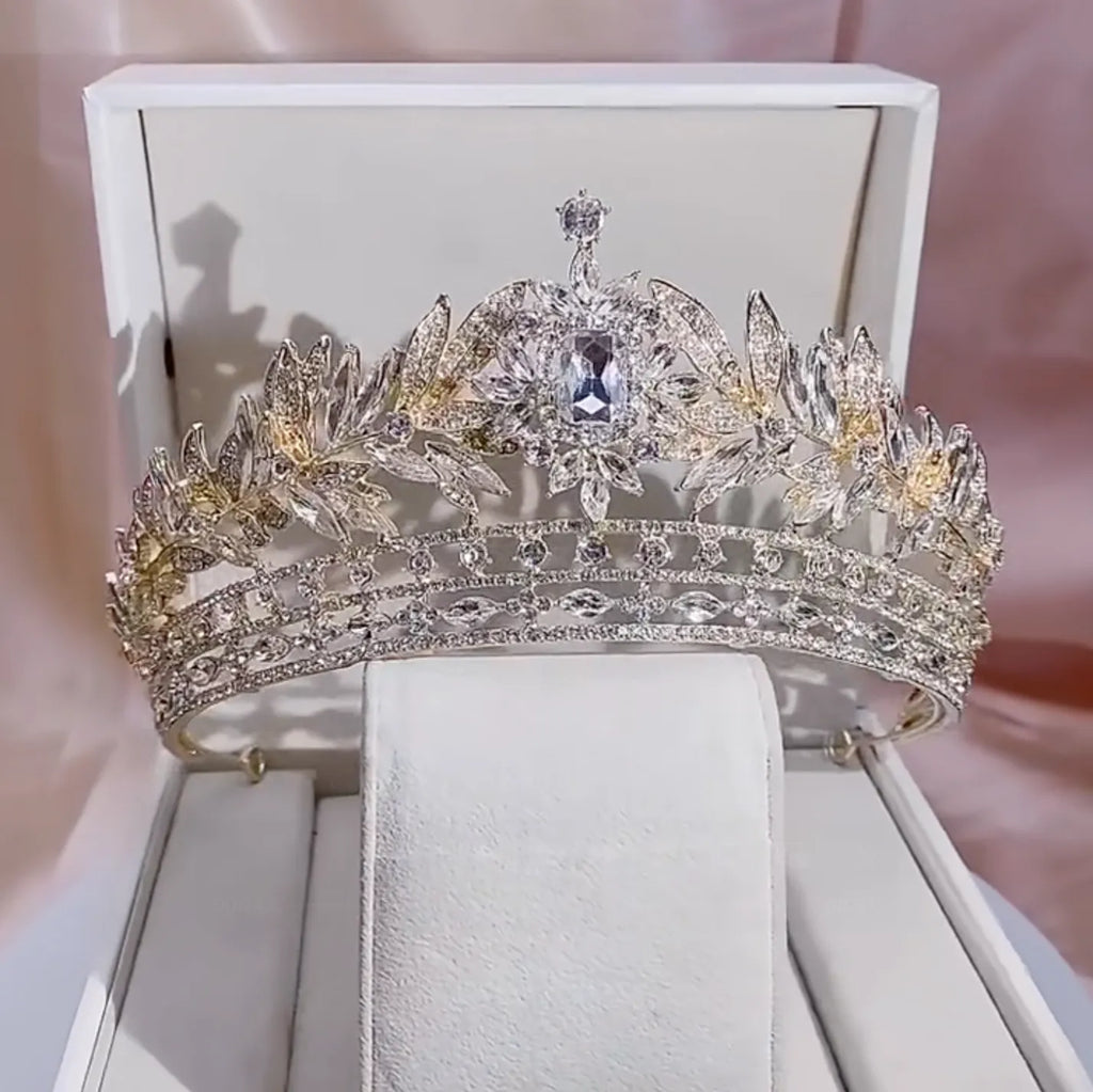 Wedding Hair Accessories - Crystal Bridal Tiara - Available in Silver and Gold