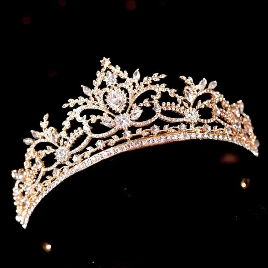 Wedding Hair Accessories - Crystal Wedding Tiara - Available in Gold and Silver