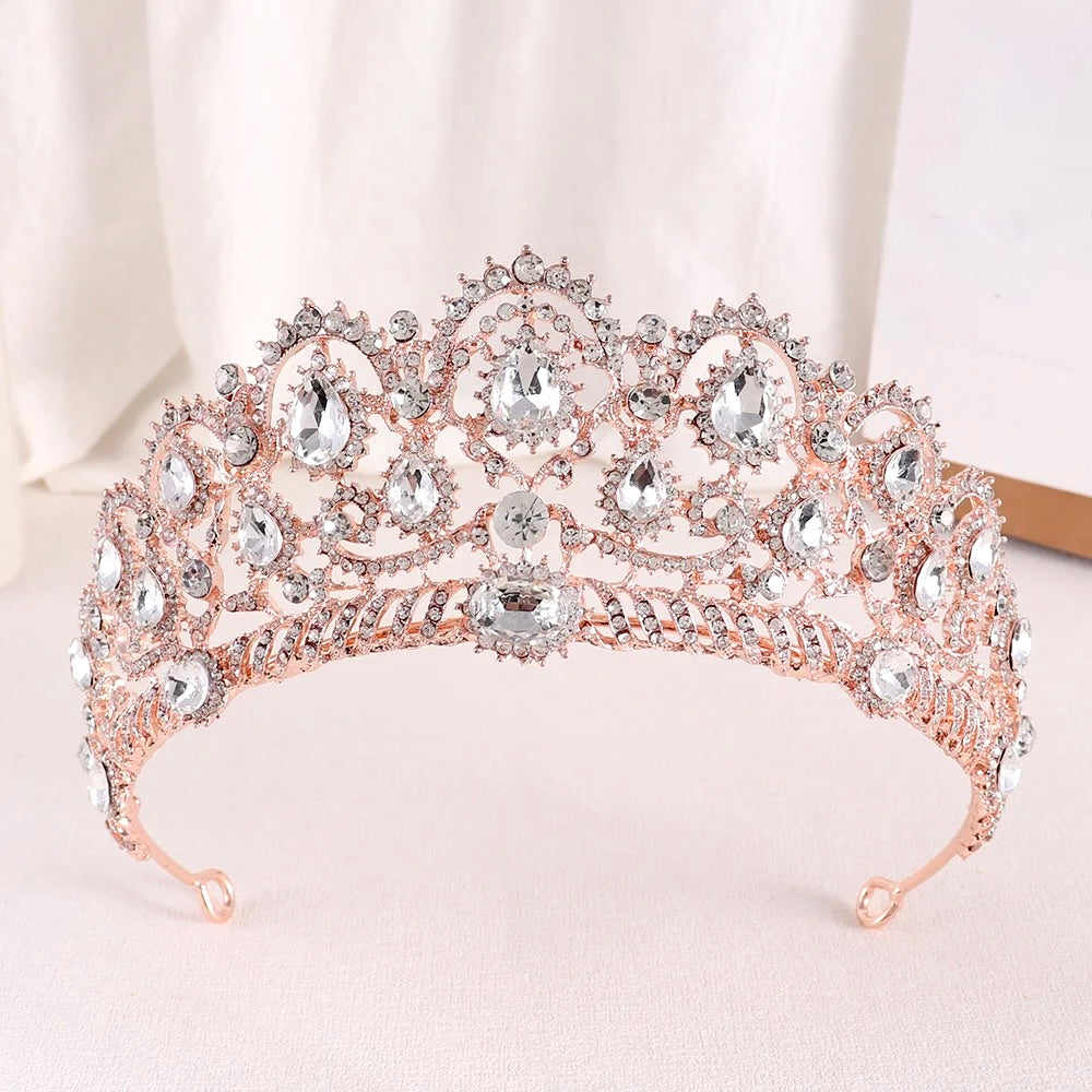 Wedding Hair Accessories - Rhinestone Bridal Tiara - Available in Silver, Rose Gold and Yellow Gold